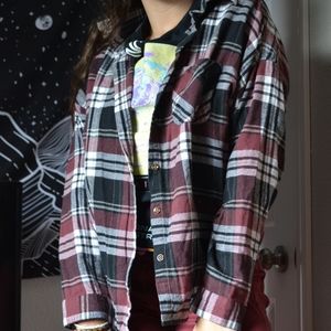 Brandy Melville Maroon Flannel